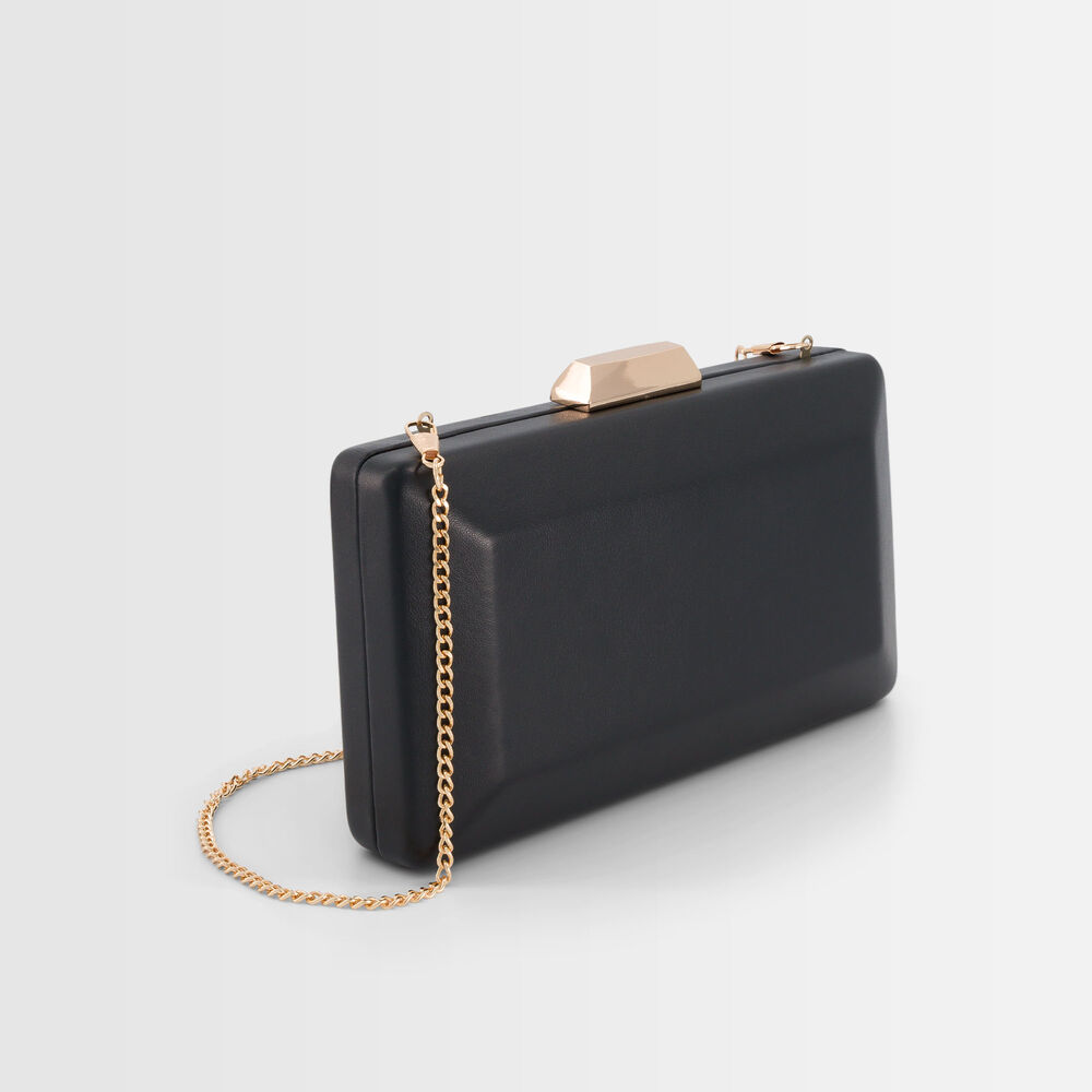 Daphné black clutch bag noir.