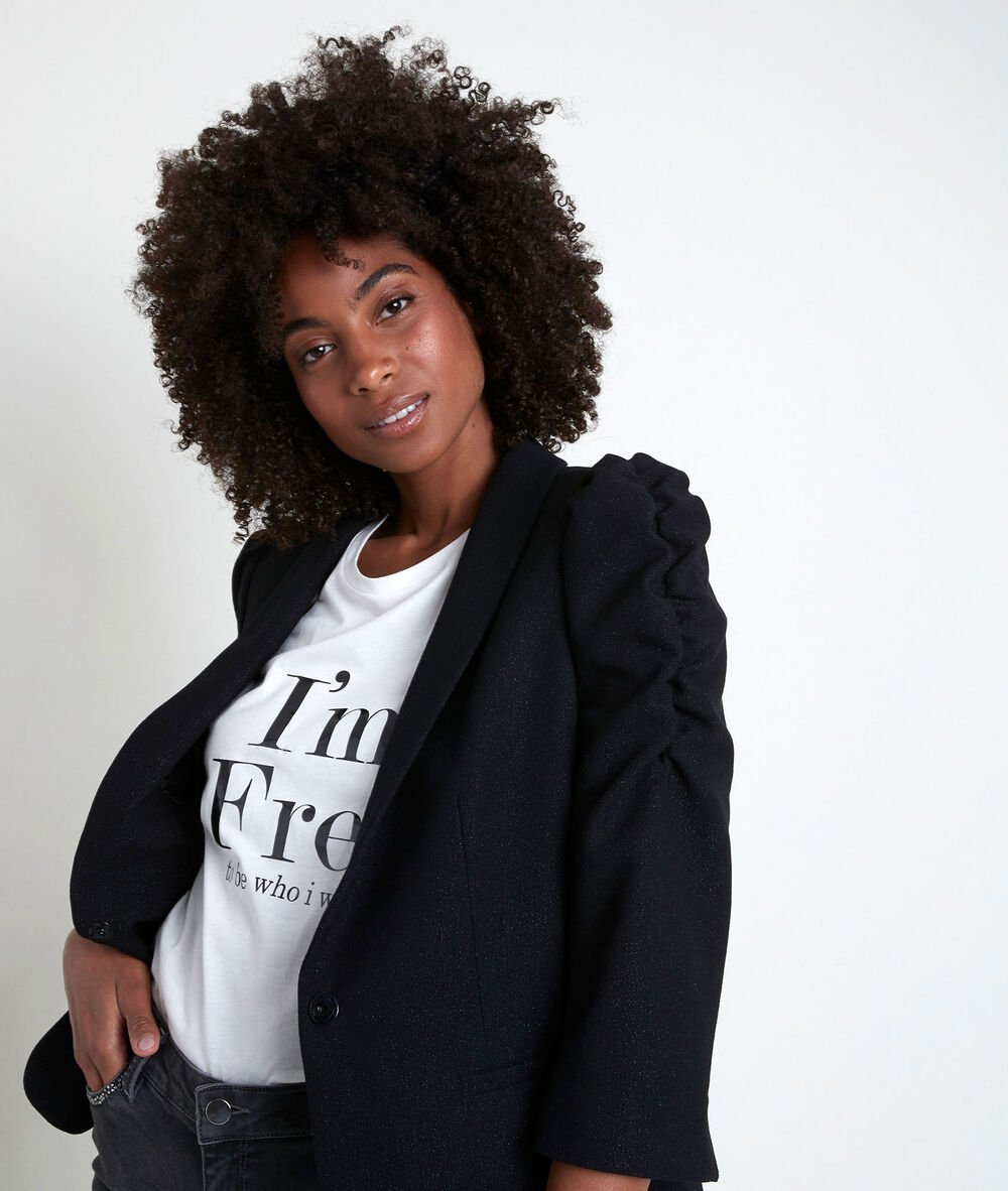 Perline black lurex jacket noir.