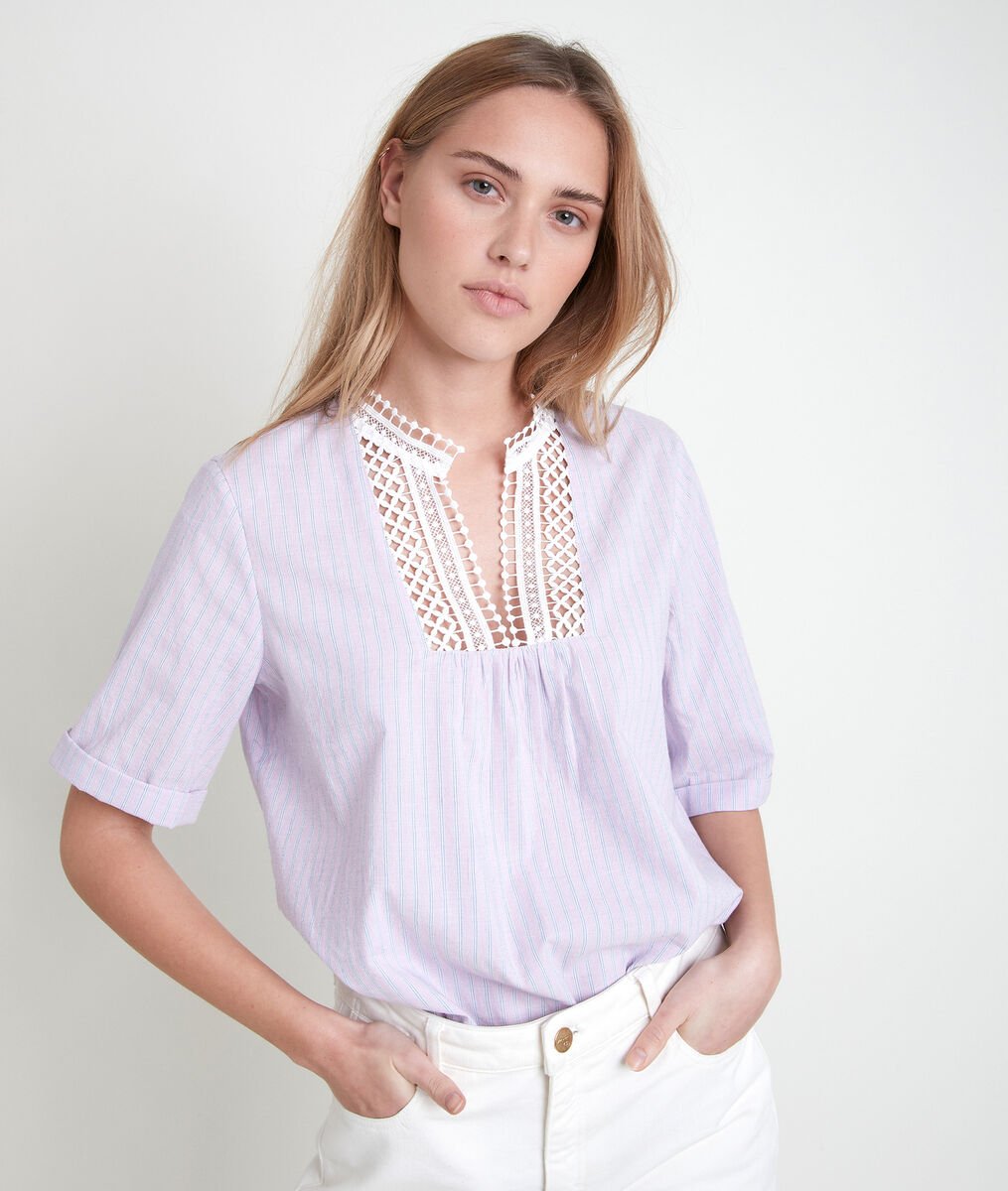TENDRA striped embroidered blouse | 1-2-3 TENDRA striped embroidered blouse PhotoZ | 1-2-3
