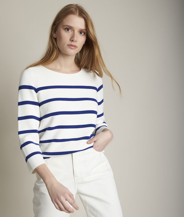 Macadamia striped ottoman jumper | 1-2-3 Macadamia striped ottoman jumper PhotoZ | 1-2-3