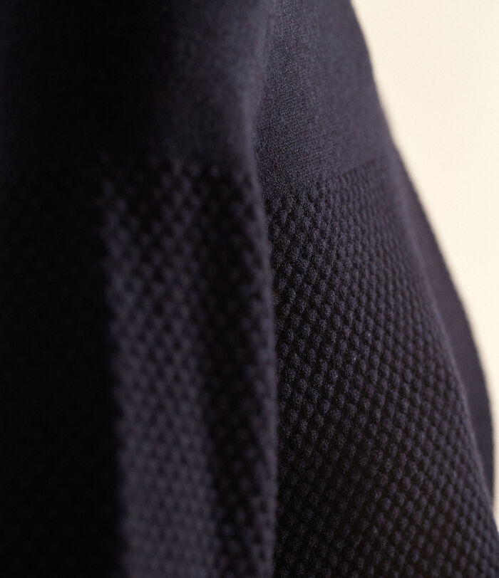 BILLY navy EcoVero viscose textured jumper PhotoZ | 1-2-3