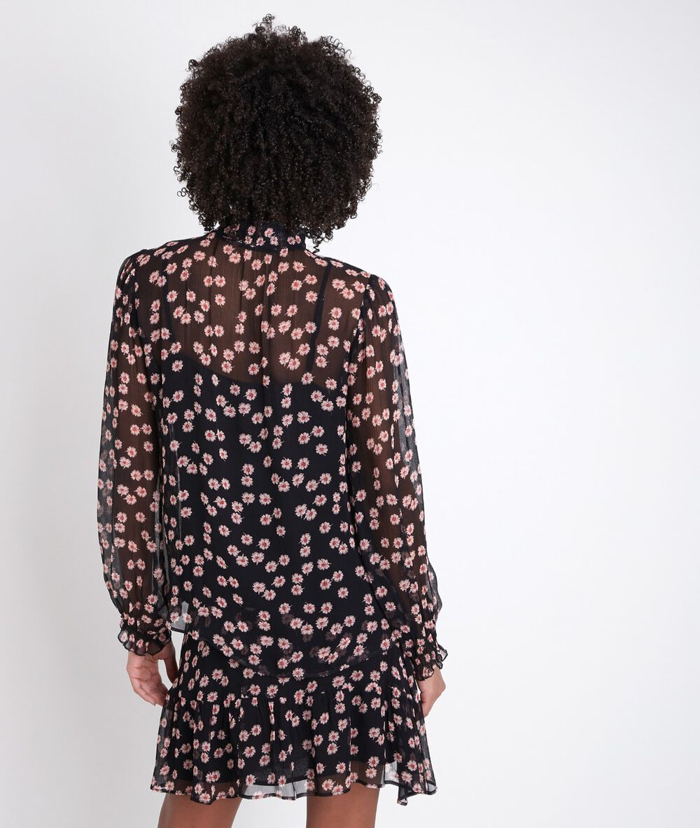 Jinsu printed blouse noir.