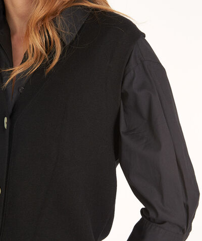 BRADY black EcoVera viscose sleeveless cardigan  PhotoZ | 1-2-3