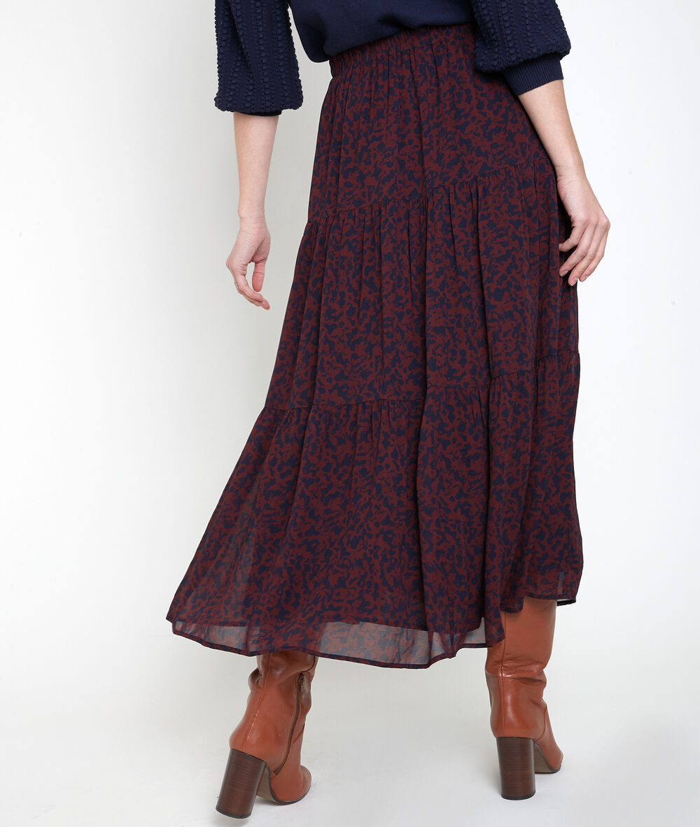 Ginko floral print skirt rose.