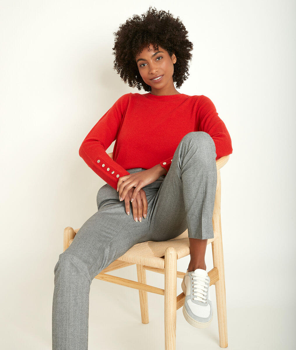 River orange cashmere pullover | 1-2-3 River orange cashmere pullover PhotoZ | 1-2-3