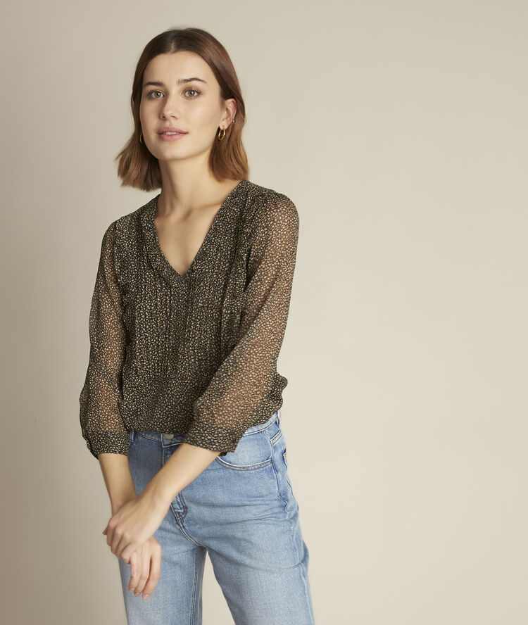 Eli printed blouse  black.