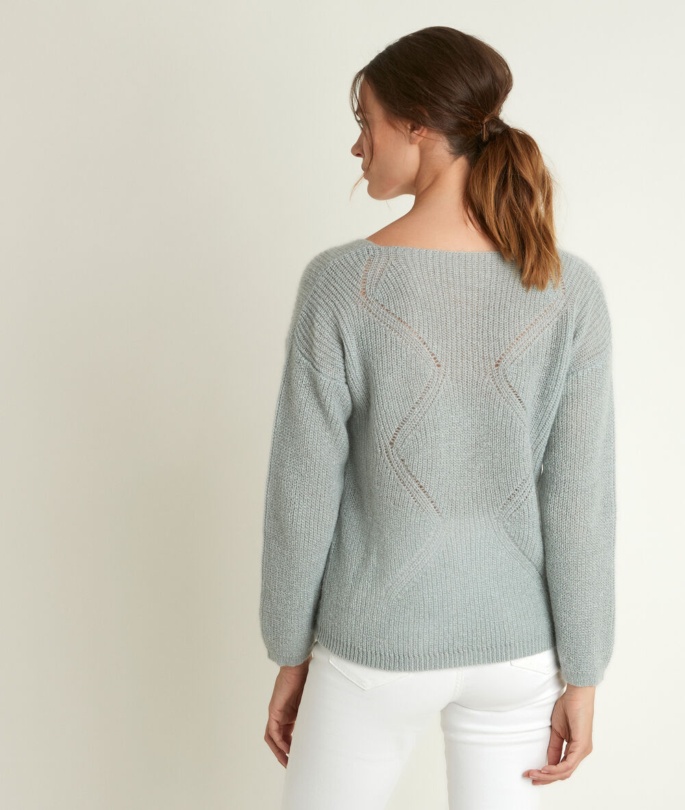Ross mohair blend pullover celadon.