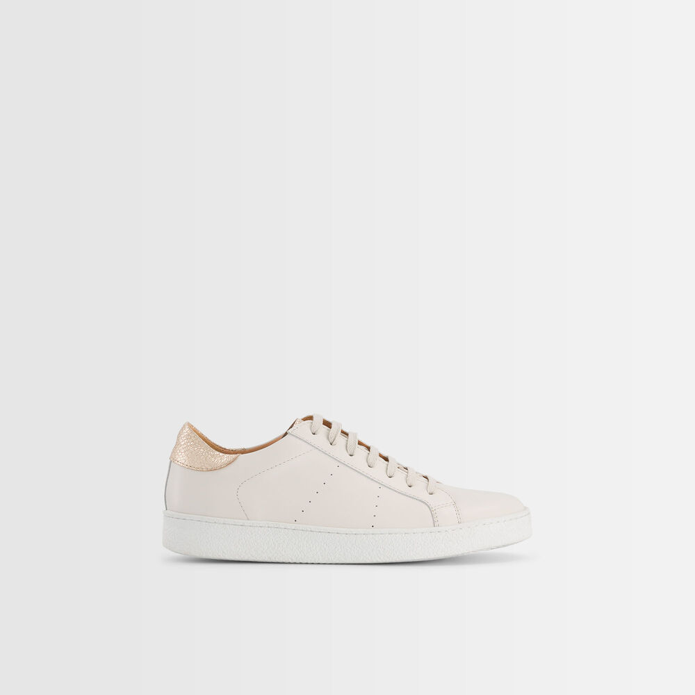 Gilda leather trainers creme.