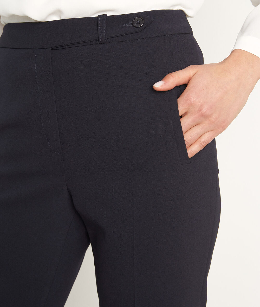 Lara navy slim-fit tailored trousers  PhotoZ | 1-2-3