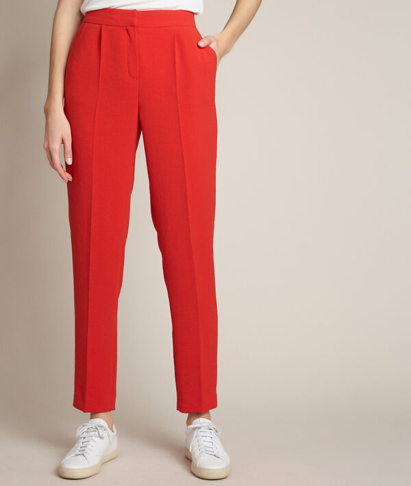 Isaure red crepe trousers | 1-2-3 Isaure red crepe trousers PhotoZ | 1-2-3