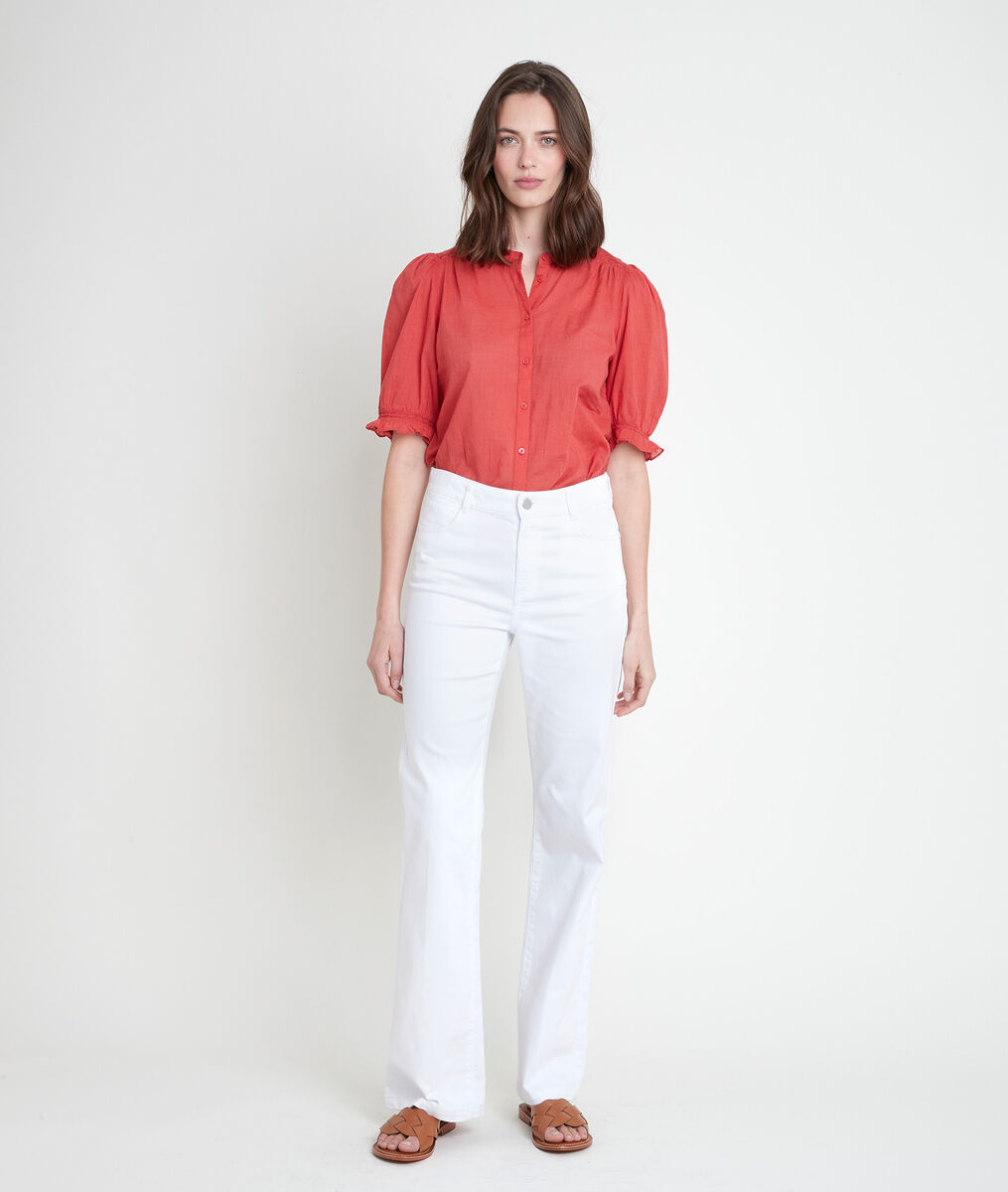 FIDJI white organic cotton wide leg jeans | 1-2-3 FIDJI white organic cotton wide leg jeans PhotoZ | 1-2-3