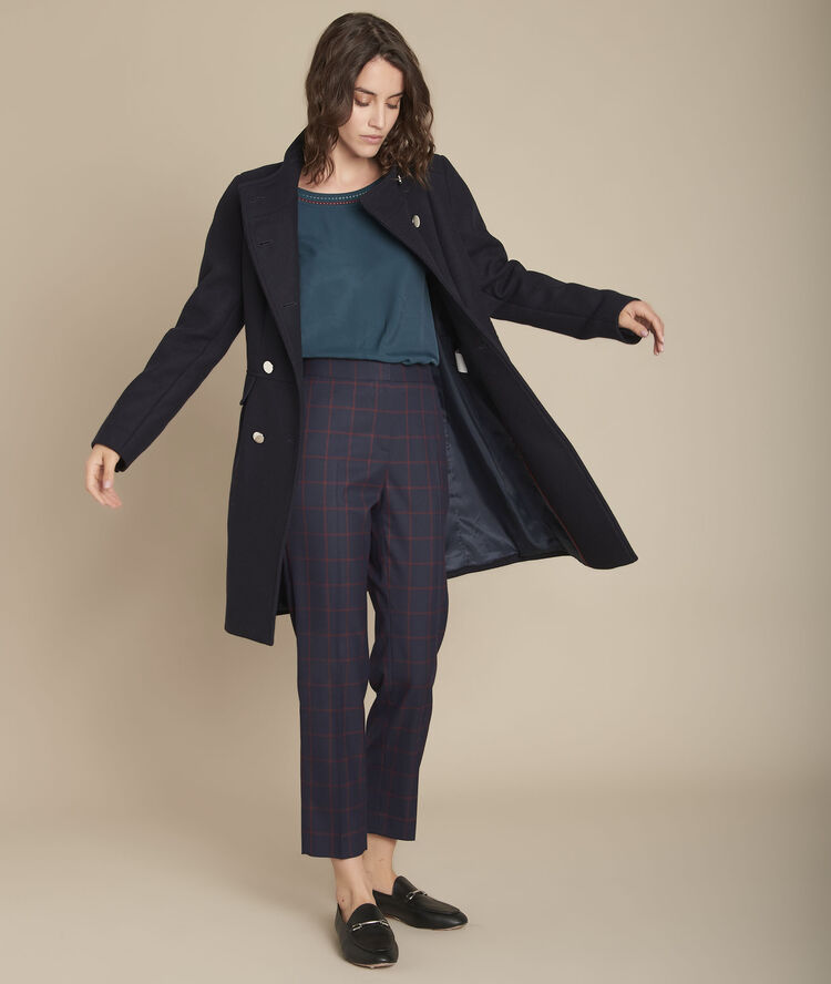 Mimosa cypress two-fabric top forest green.