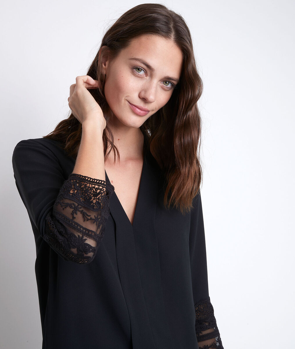Janis black lace blouse | 1-2-3 Janis black lace blouse PhotoZ | 1-2-3