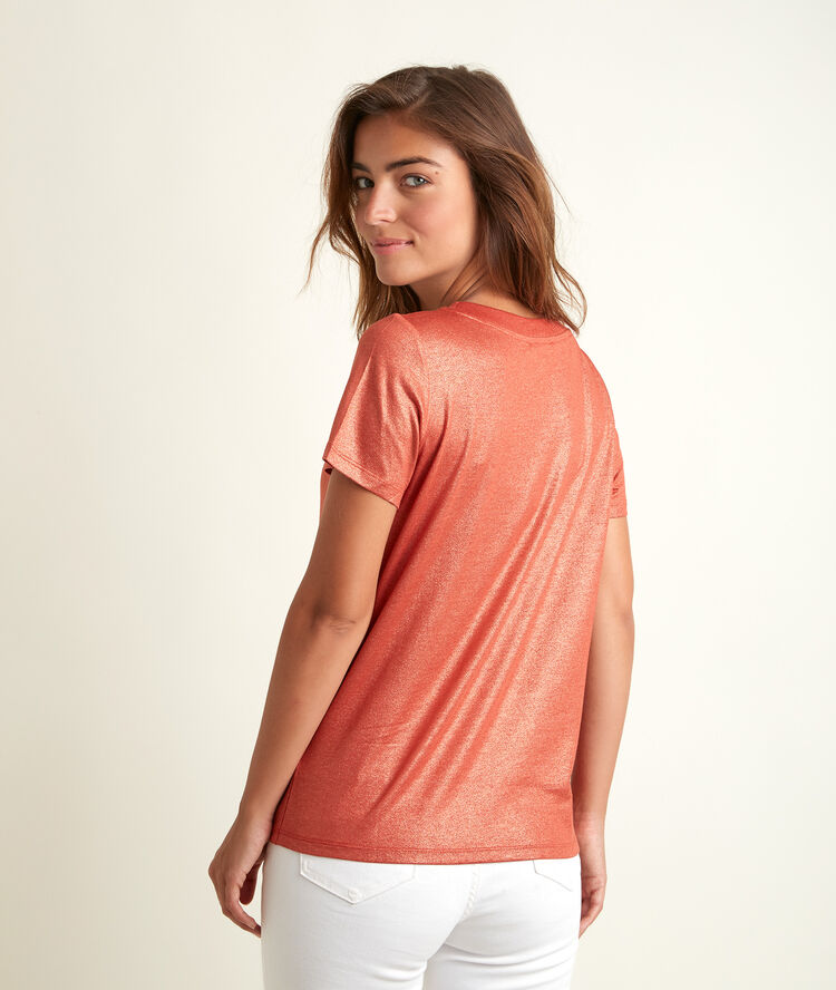 Tee-shirt brillant brique ronie tile.