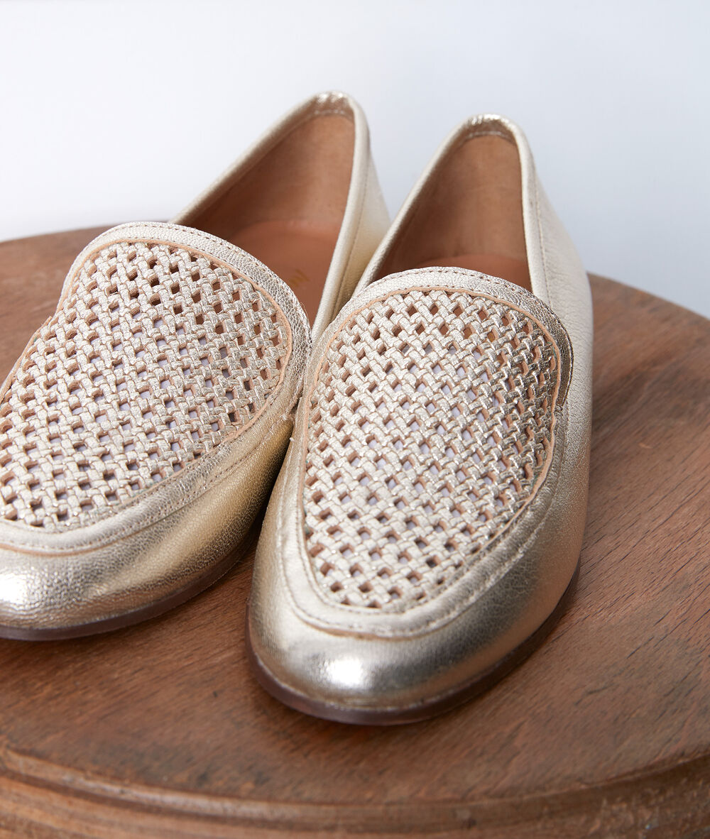Gladys gold-coloured loafers or.