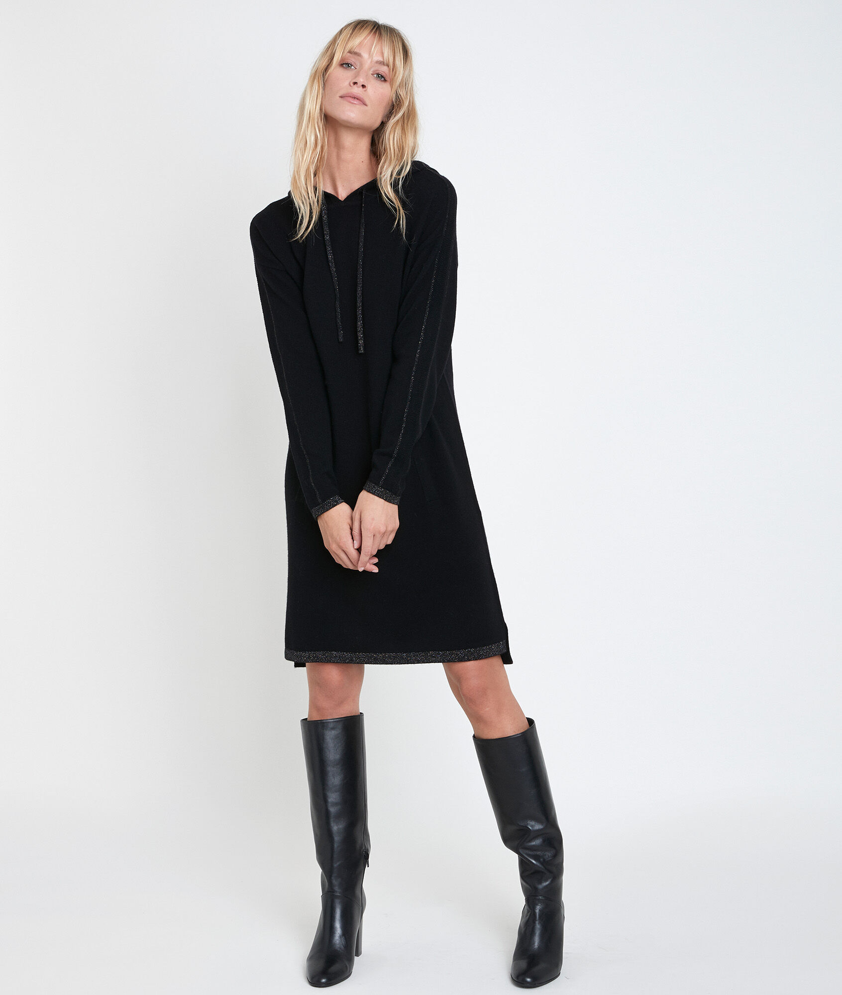 black cashmere dress