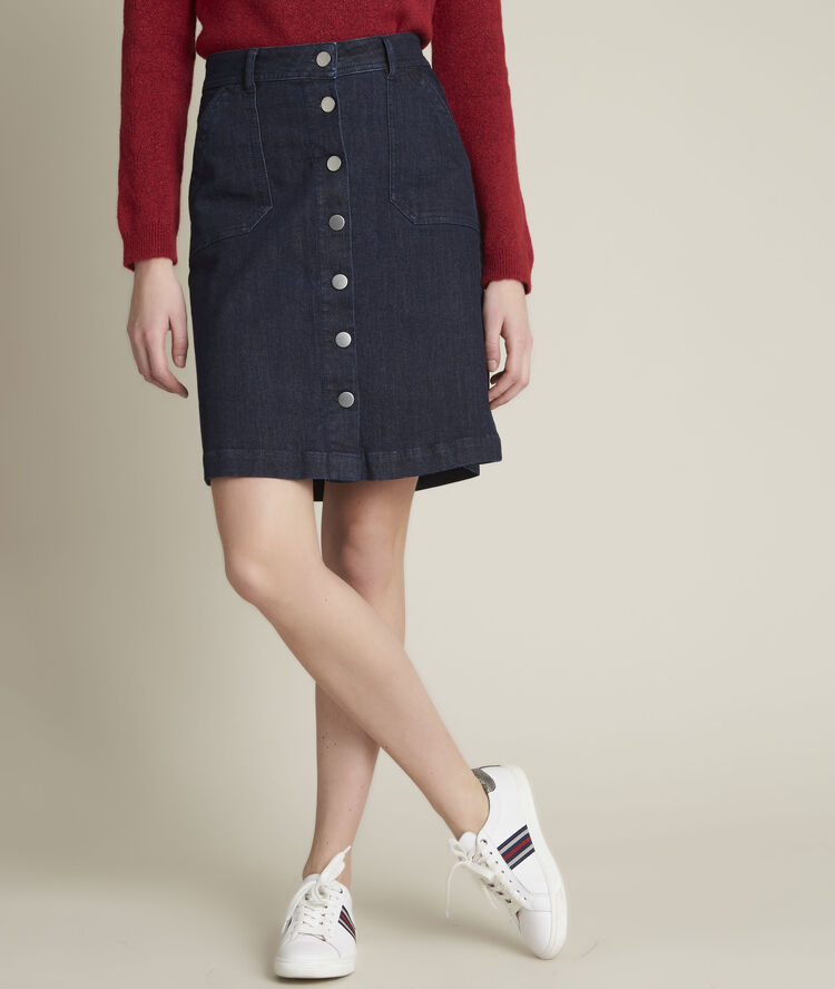 Ambre denim skirt raw denim.