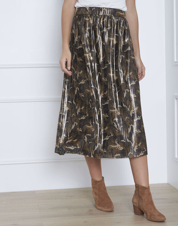 Sable pleated camo print skirt | 1-2-3 Sable pleated camo print skirt PhotoZ | 1-2-3