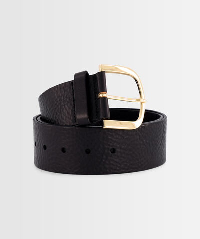 Estelle wide black leather belt with chunky buckle  PhotoZ | 1-2-3