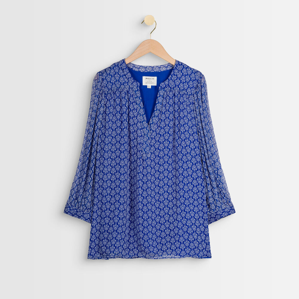 Elsa bis printed blouse bleu klein.