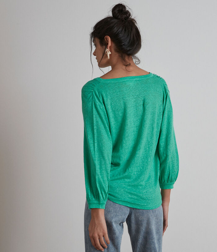 Cirsee green eco-friendly linen T-shirt PhotoZ | 1-2-3