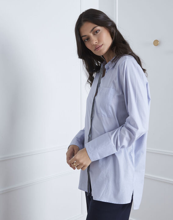Valza blue shirt with silver details | 1-2-3 Valza blue shirt with silver details PhotoZ | 1-2-3