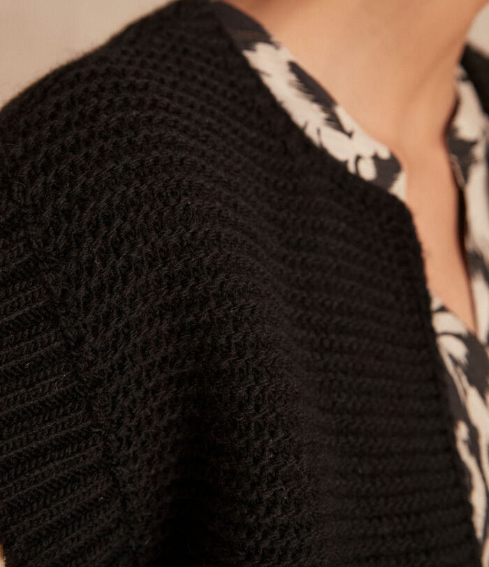 BALDINI black sleeveless wool cardigan PhotoZ | 1-2-3