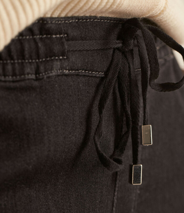Noor black cotton sportswear jeans PhotoZ | 1-2-3
