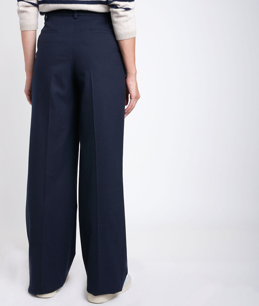 Marcel navy wide-legged trousers marine.