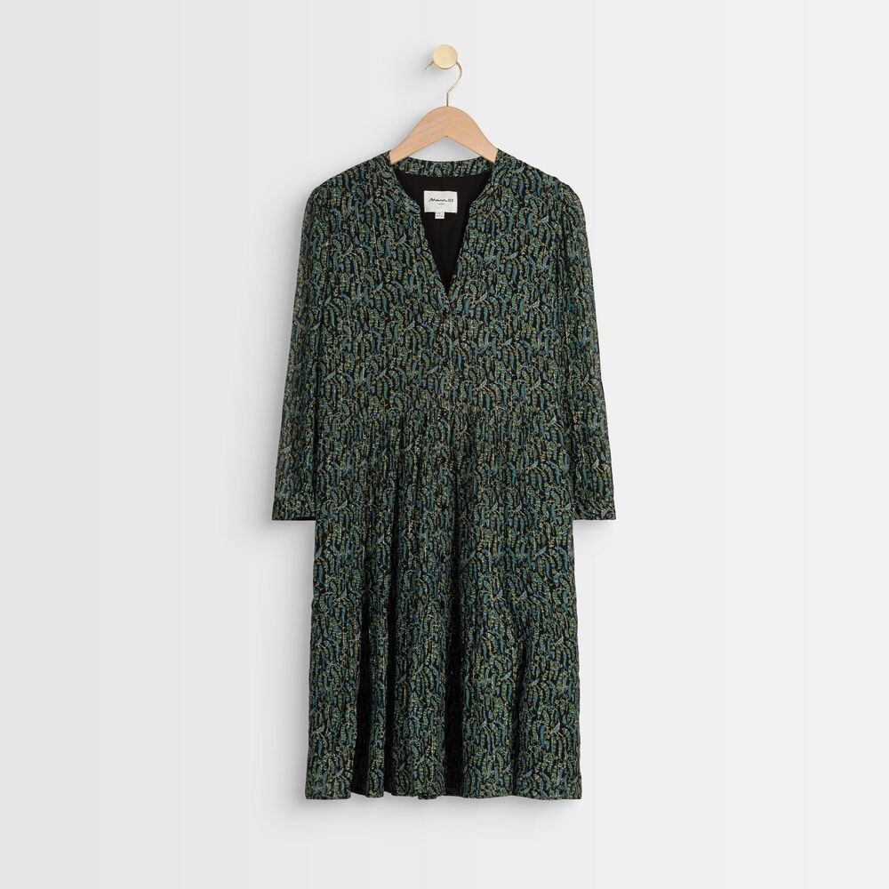 Nadège khaki printed dress kaki.