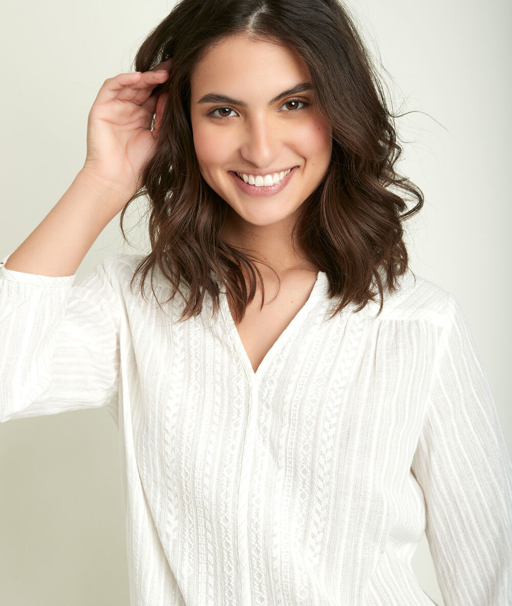 Eclipse embroidered blouse white.