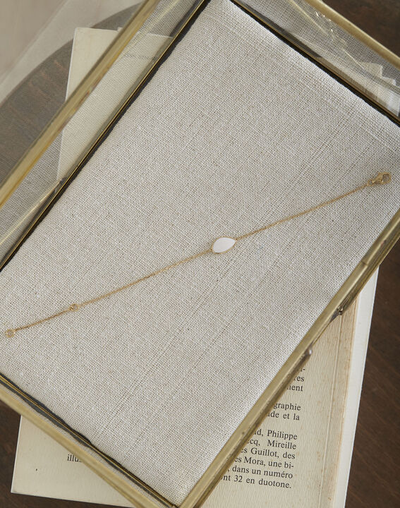 Tarsana gold bracelet with white teardrop | 1-2-3 Tarsana gold bracelet with white teardrop PhotoZ | 1-2-3