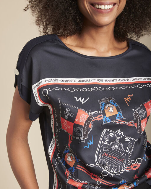 Canada navy two-fabric values T-shirt (2) - Maison 123