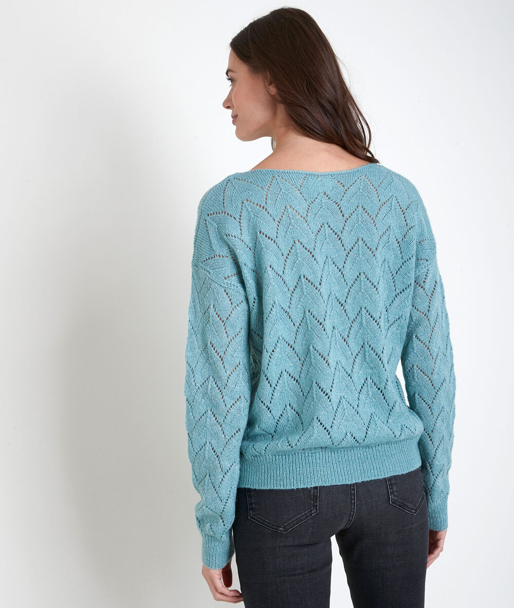 Agathe jade openwork jumper jade.
