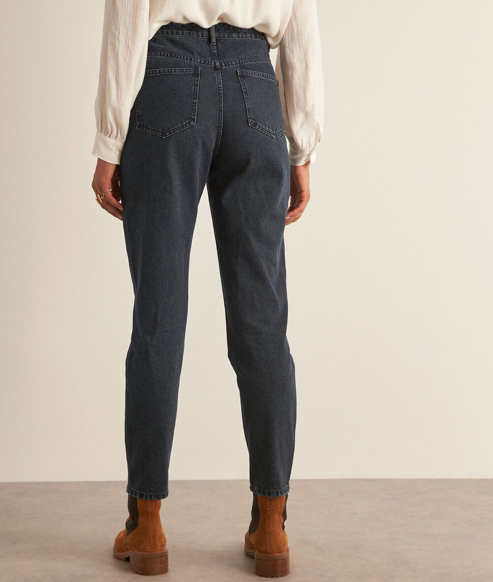 Petra petrol-blue cotton mum jeans PhotoZ | 1-2-3