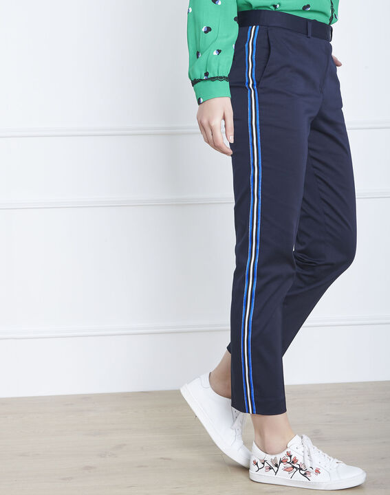 Rubis navy striped trousers | 1-2-3 Rubis navy striped trousers PhotoZ | 1-2-3