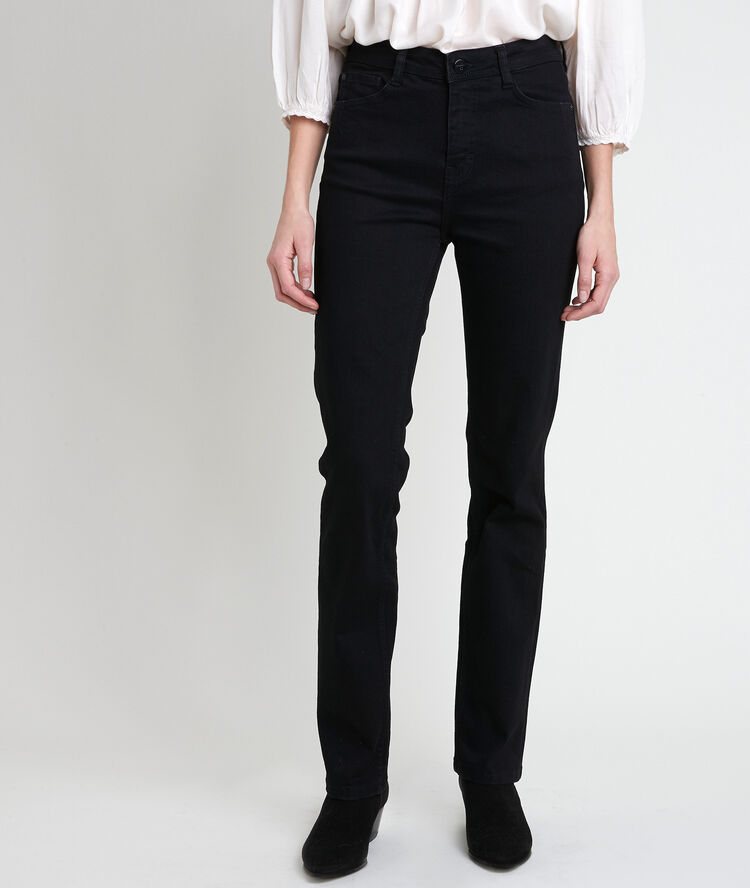 The original 123: sonia black black straight leg jeans black.