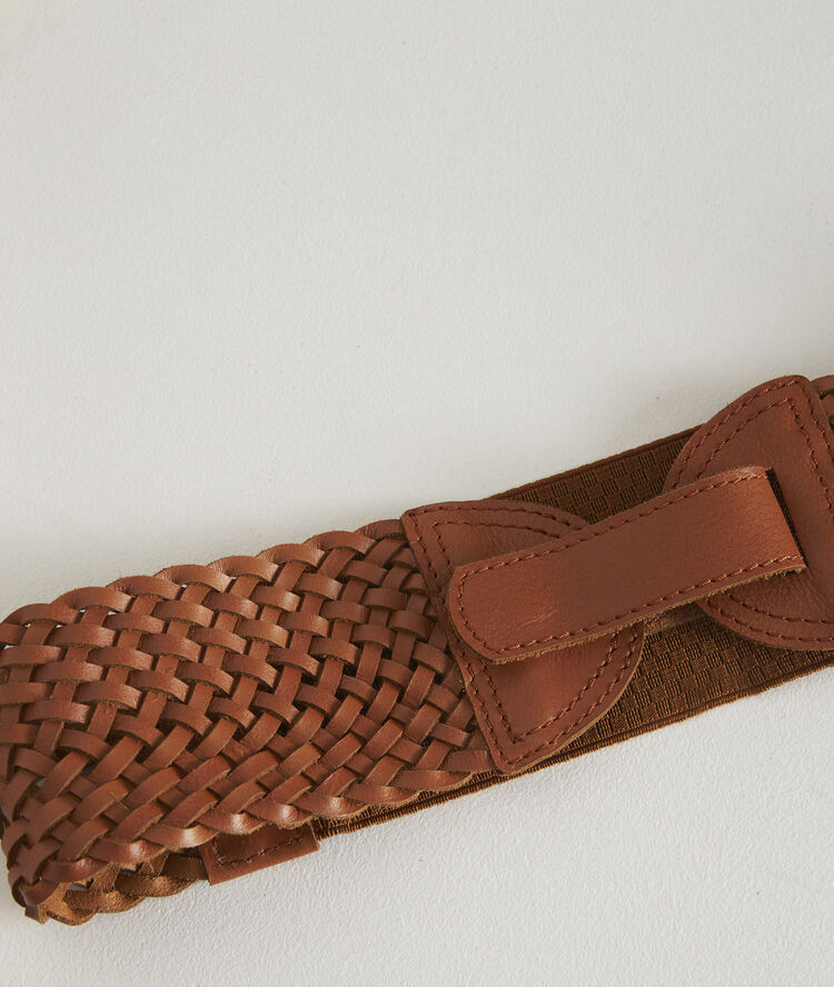 Pampelune braided belt mahogany.