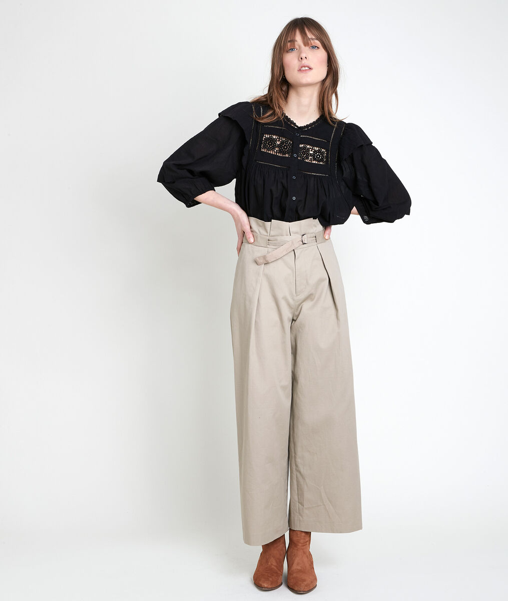 TALIA black cotton lace blouse | 1-2-3 TALIA black cotton lace blouse PhotoZ | 1-2-3