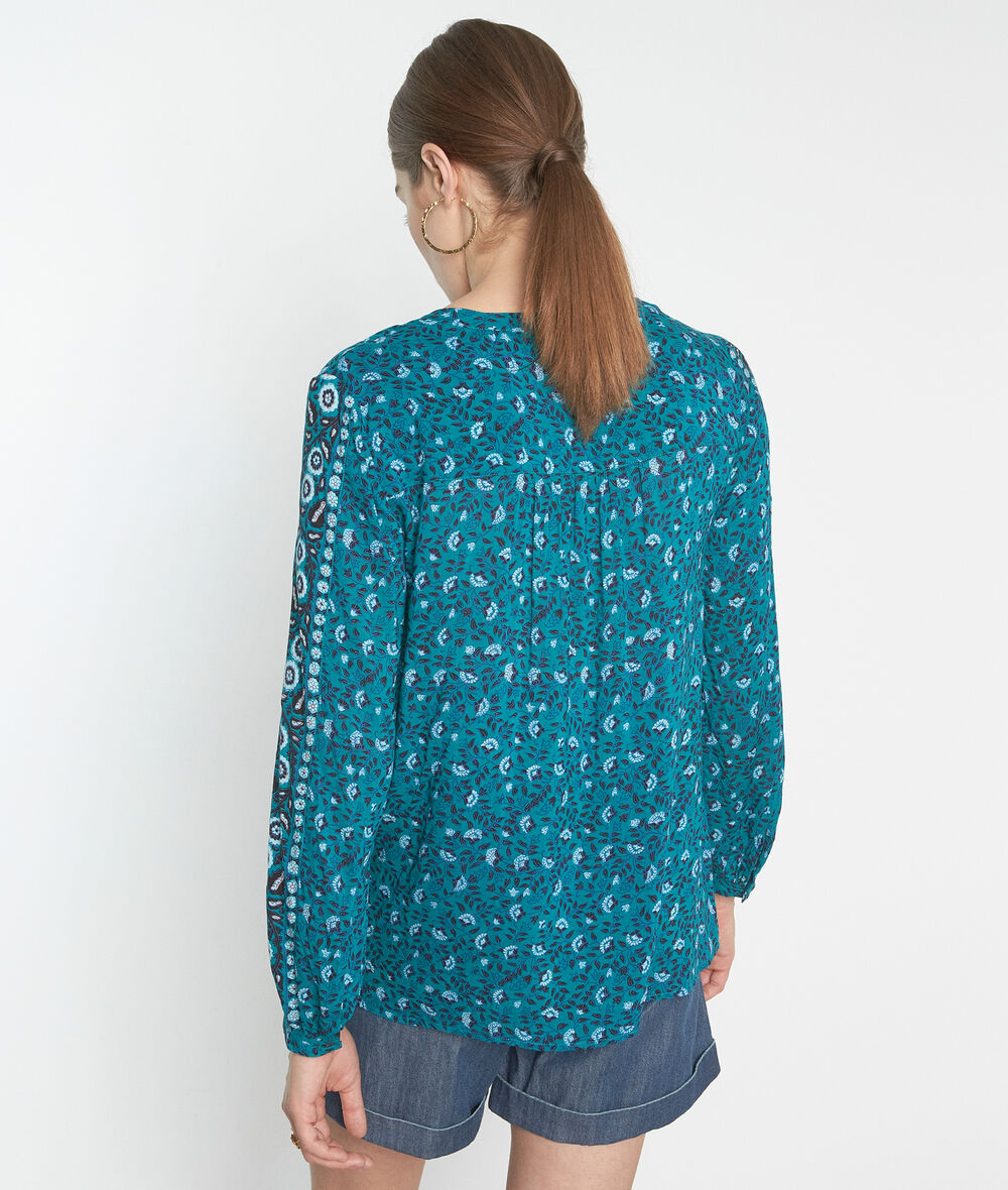 Liane green printed blouse  PhotoZ | 1-2-3