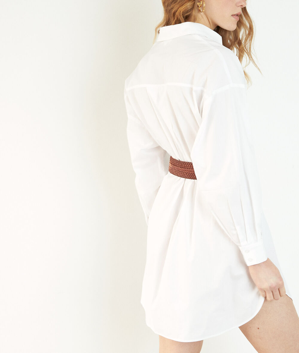 Hoberte white cotton shirt-dress PhotoZ | 1-2-3
