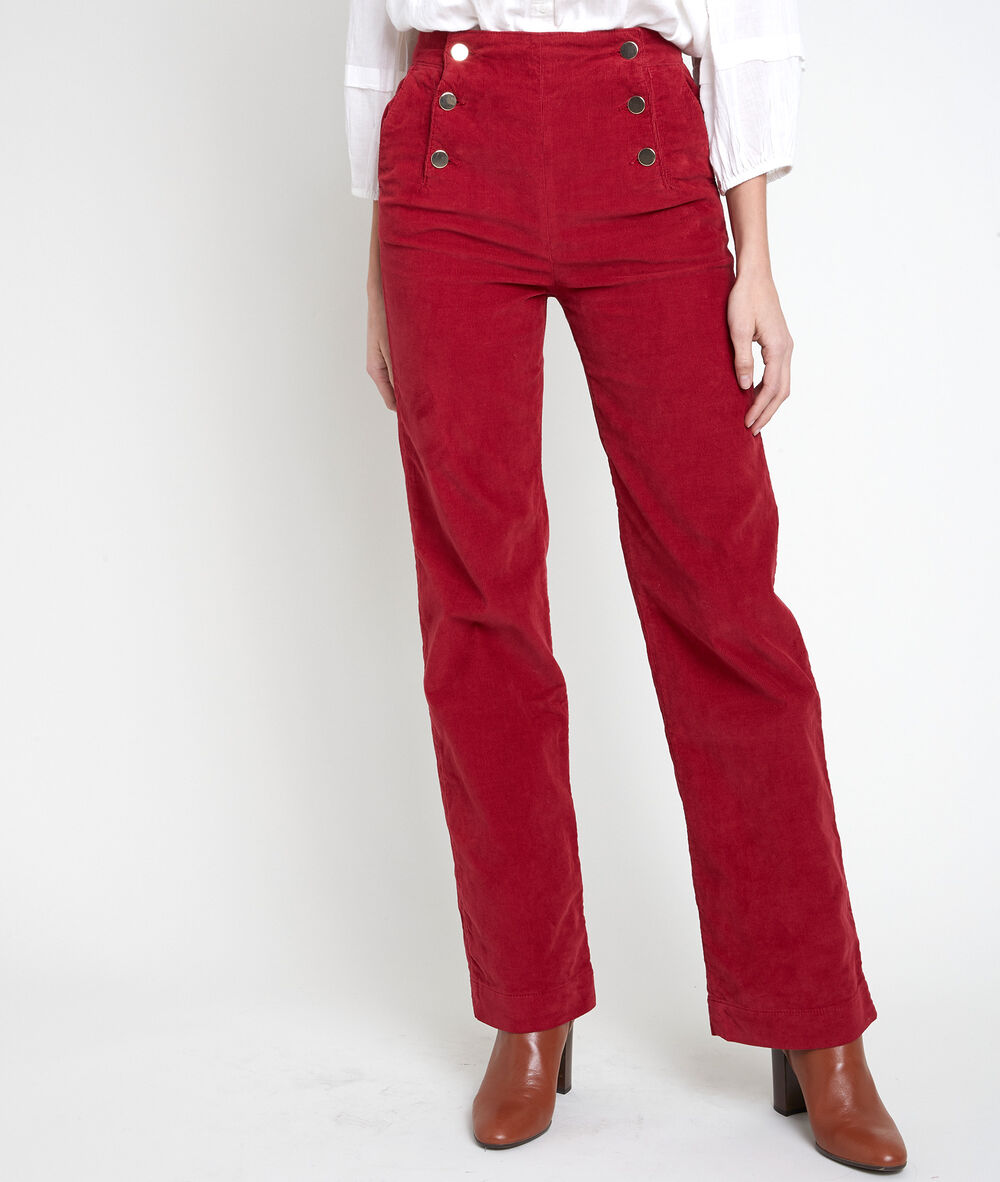 Hubert red sailor trousers tomette.