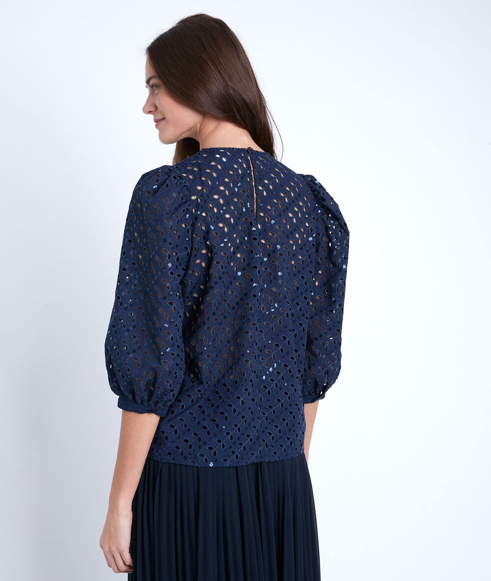 Tahel embroidered top marine.