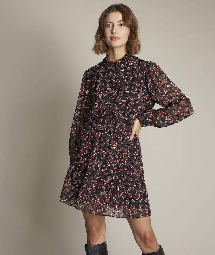 Eve marie printed blouse black.