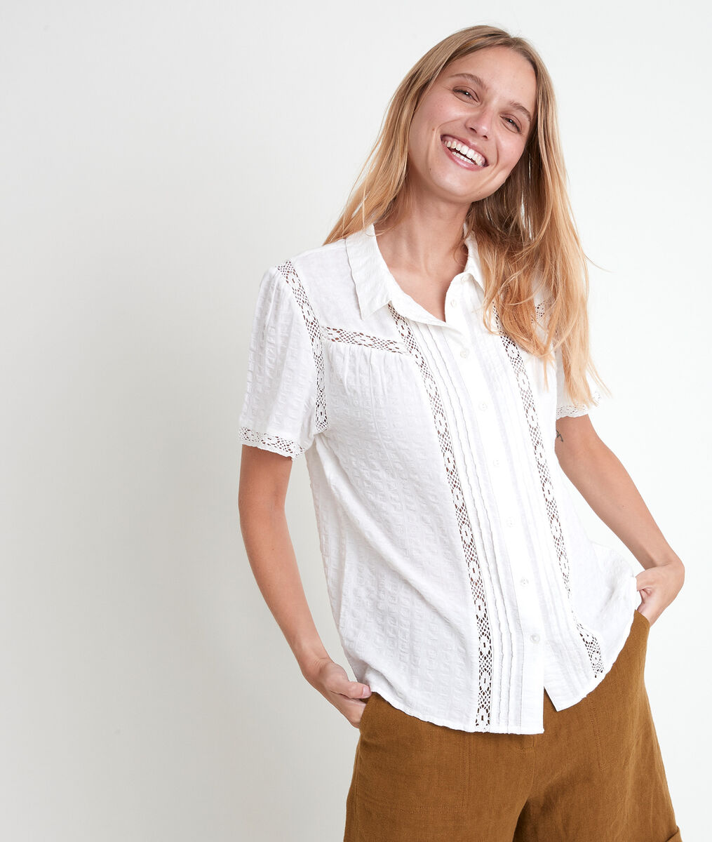 Tilane ecru lace blouse | 1-2-3 Tilane ecru lace blouse PhotoZ | 1-2-3