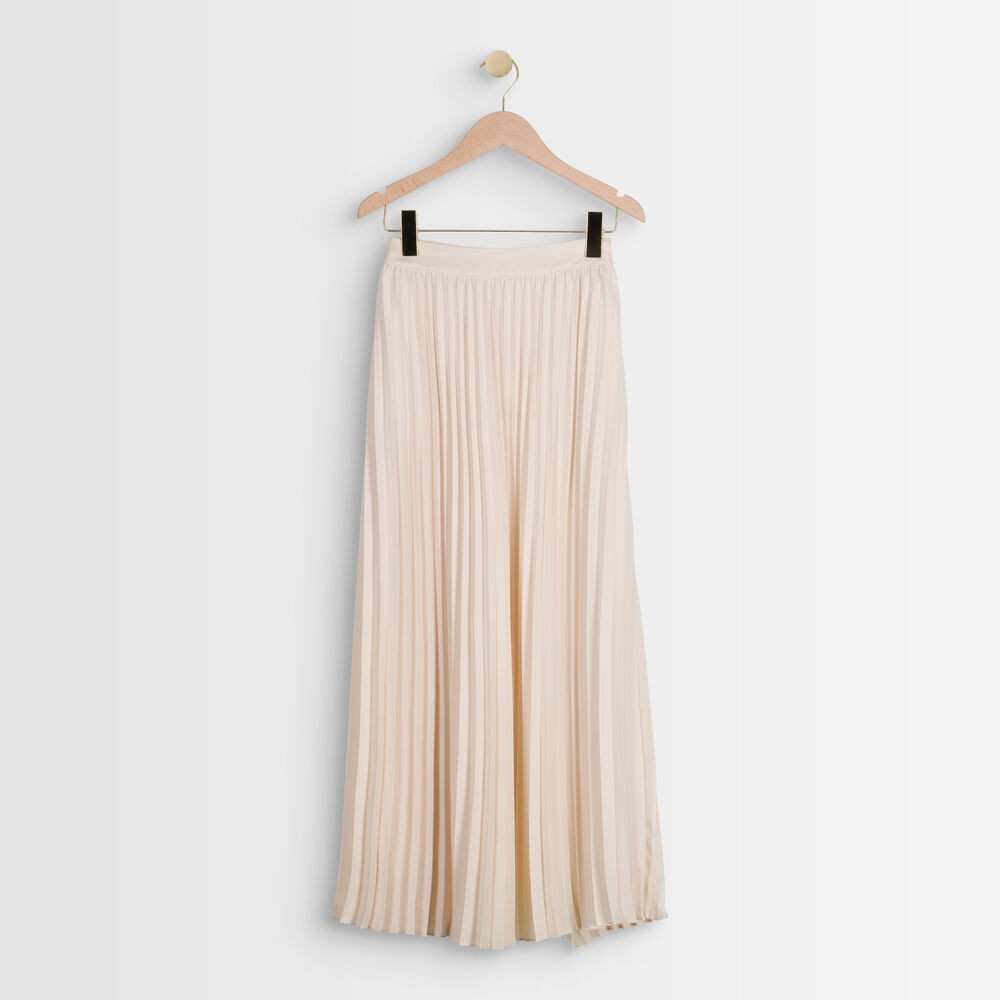 Gina pleated maxi skirt peche.