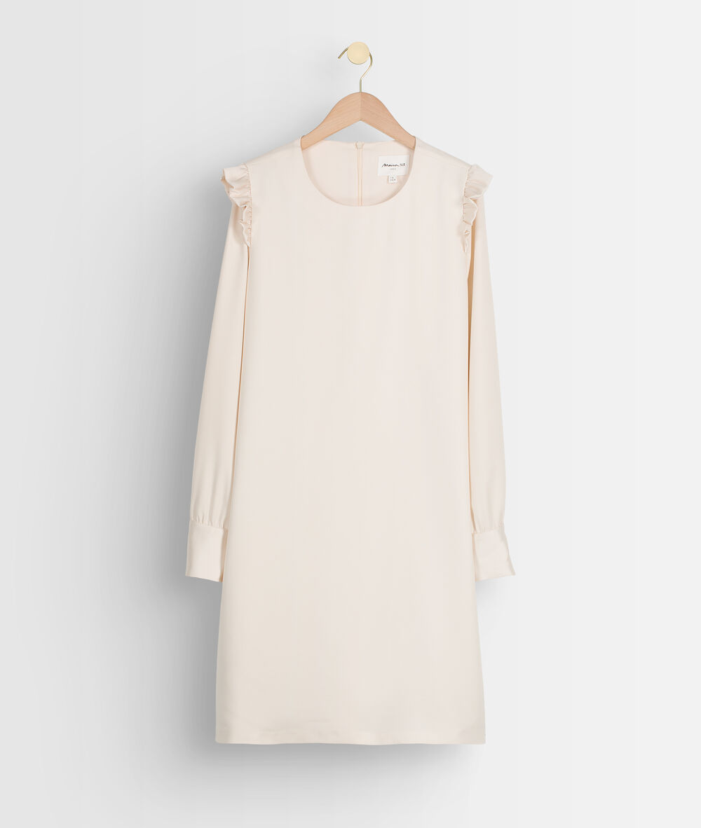 Medina cream crepe dress creme.