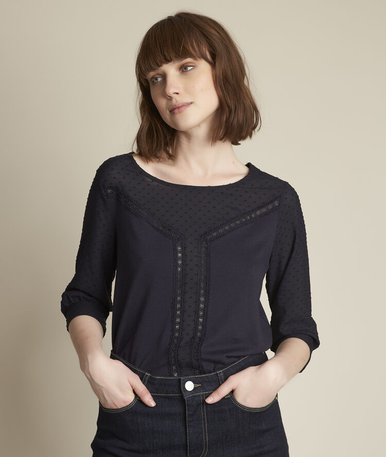 Reine nacy blue lace top navy blue.