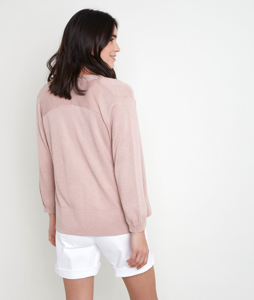 Alizee bis lightweight powder-coloured cardigan poudre.