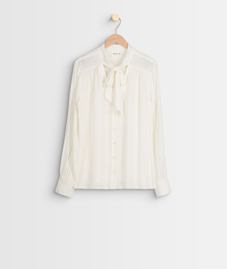 Josie pussybow blouse ecru.